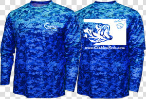 Performance Fishing Shirt Camo Blue   Blue Camo Fishing Shirts  HD Png Download