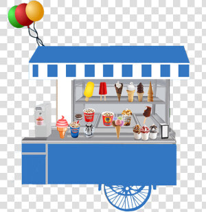 Ice Cream Clipart Booth   Ice Cream Booth Cartoon  HD Png Download