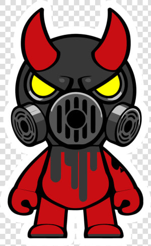 Gas Mask Oni Black Mask Clipart Png   Gas Mask Cartoon Png  Transparent Png