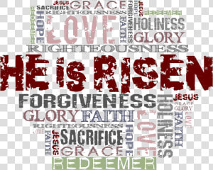 He Is Risen   He Is Risen Word Cloud  HD Png Download