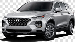 Santa Fe Diesel Coloring Png Black And White   Hyundai Santa Fe 2019 Silver  Transparent Png