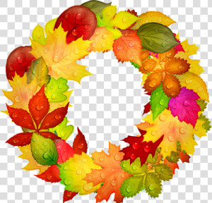 Autumn Wreath  Autumn Leaves  Wreath  Autumn  Leaves   Осенний Венок Пнг  HD Png Download