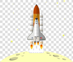 Spaceship   Png Download   Cohete Despegando A La Luna  Transparent Png