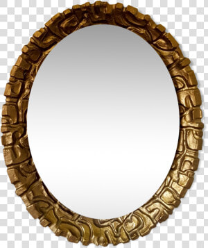 Mirror With Resin Gold Outline  1960s   Mirror Outline  HD Png Download