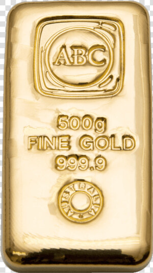 500g Abc Gold Cast Bar Front   Abc Bullion  HD Png Download