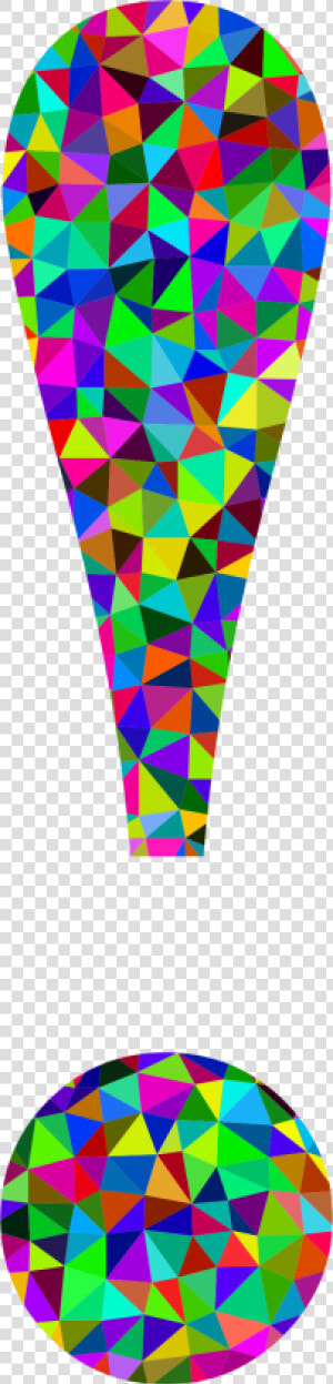 Low Poly Prismatic Exclamation Point Clip Arts   Transparent Rainbow Exclamation Mark  HD Png Download