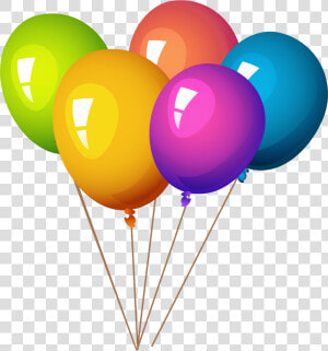 Balloons And Party Poppers  HD Png Download