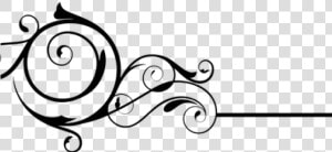 Decorative Line Black Clipart Swirly   Border Line Art  HD Png Download