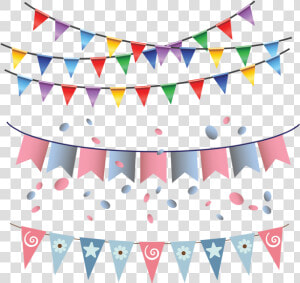 Image Black And White Garland Vector Birthday   Happy Birthday Flag Png  Transparent Png