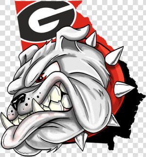 University Of Georgia Georgia Bulldogs Women S Basketball   Georgia Bulldog Cartoon  HD Png Download