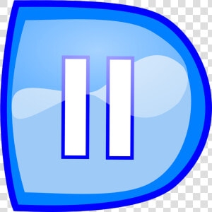 Blue Pause Button Svg Clip Arts   Pause On Button Png  Transparent Png