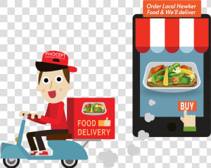 Local Food Delivery Rider Service   Order Food Online Png  Transparent Png