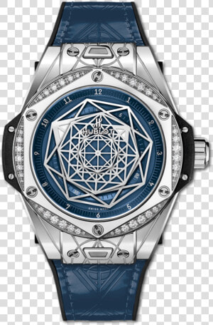 Big Bang One Click Sang Bleu Steel Blue Diamonds   Hublot Big Bang One Click Sang Bleu  HD Png Download