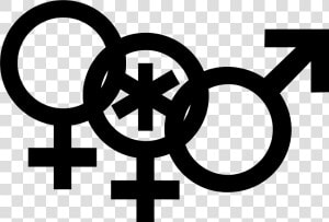 Nonbinary Woman Symbol Interlocked With A Venus Symbol   Man Symbol  HD Png Download