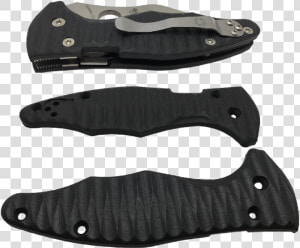 Allen Putman Black Grooved G10 Yojimbo 2 Blade Scales   Yojimbo 2 Scales  HD Png Download