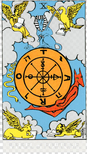 The Wheel Of Fortune Rws   Tarot Soul Card Wheel Of Fortune  HD Png Download