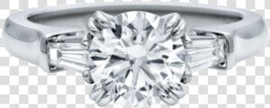 Classic   Harry Winston Baguette Engagement Ring  HD Png Download