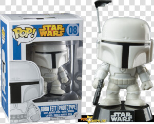 Funko Pop White Boba Fett  HD Png Download