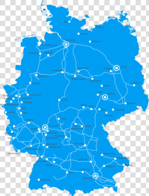 Relined Network Germany   Germany Map Png Free  Transparent Png