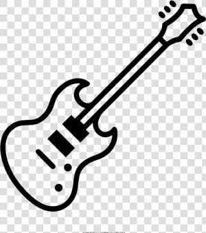 Guitarra eléctrica Página Para Colorear   Guitarra Eléctrica Para Dibujar  HD Png Download