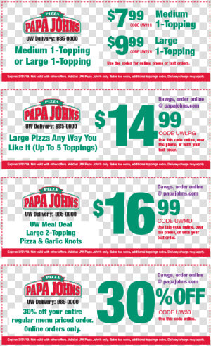 Papa John S Coupons   Coupons For Papa John  39 s  HD Png Download