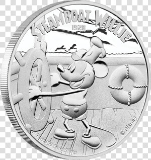 2014 1 Oz Silver Coin   Steam Boat Willy Coin  HD Png Download