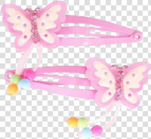  hairclips  clips  pink  barrette  cute  aesthetic   Butterfly  HD Png Download