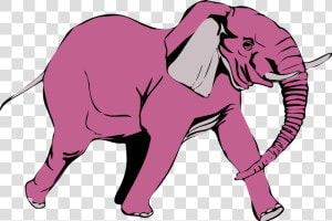 Pink Elephant On The Rampage Clip Arts   Pink Elephants Png  Transparent Png