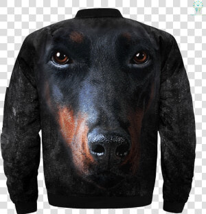 Doberman Pinscher Over Print Jacket  tag Familyloves   Doberman Face Shirt  HD Png Download