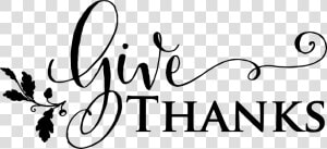 Give Thanks Clipart Black And White  HD Png Download