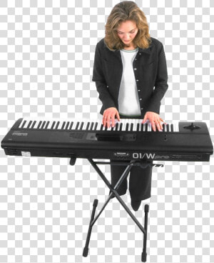 Computer Keyboard Electronic Musical Instruments Keyboard   Playing Keyboard On Stand  HD Png Download