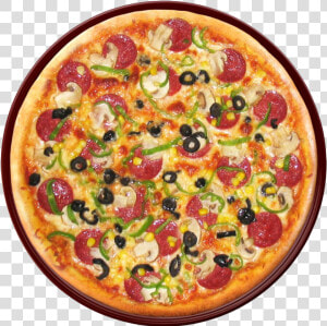 Pepperoni Dominos Pizza Png Free Download   Veggie Pizza Top View  Transparent Png