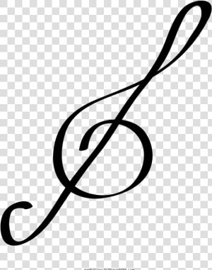 Treble Clef Coloring Page   Hand Drawn Treble Clef Png  Transparent Png