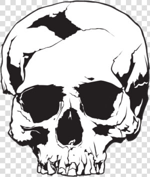 Cracked Skull   Cracked Skull Drawing  HD Png Download