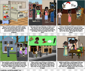 Comic Strip Raisin In The Sun Act One Scene One  HD Png Download