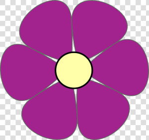 Purple Flower Clip Art At Clker   Flower Daisy Clipart  HD Png Download