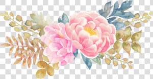 Peony Flower Watercolor Painting   Transparent Cartoons   Transparent Pink Flowers Png Watercolor  Png Download