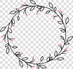 Berries Leaves Vines Wreath Swirls Decoration Icon   Circle Leaf Border Png  Transparent Png