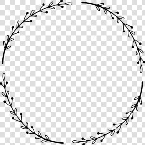  laurel  wreath  handdrawn  round  circle  monogram   Circle  HD Png Download