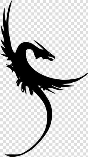 Fantasy Dragon Silhouette   Dragon Symbol Transparent Background  HD Png Download