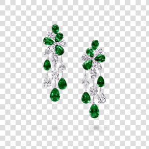 Discover Our Extraordinary Emerald And Diamond Earrings    Emerald Diamond Graff Earrings  HD Png Download