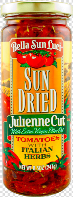 Julienne Cut Sun Dried Tomatoes In Olive Oil With Italian   Italian Sun Dried Tomatoes  HD Png Download