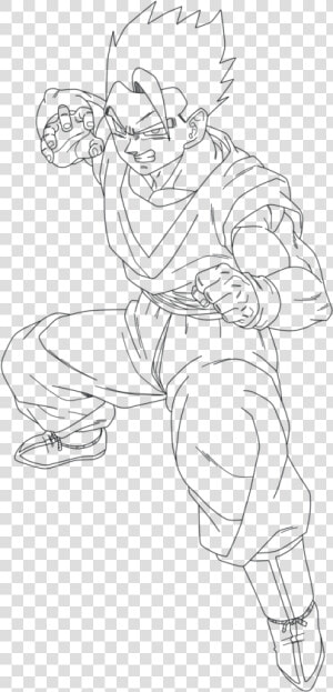 Mystic Gohan Coloring Pages   Adult Gohan Coloring Pages  HD Png Download