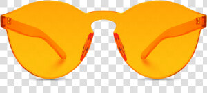 Round Tinted Orange Retro Party Sunglasses  HD Png Download