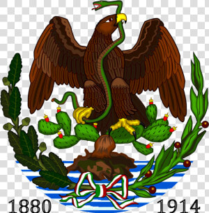 Esc Mex Porfirista 1880 A   Golden Mexican Coat Of Arms  HD Png Download