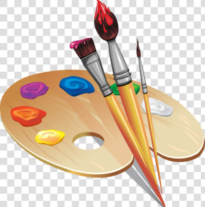 Article D Ecole Decoracion   Draw A Paint Brush  HD Png Download