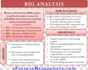 Return On Investment Analysis  HD Png Download