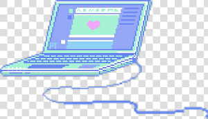  pc  aesthetic  vaporwave  freetoedit   Aesthetic Transparent Computer  HD Png Download