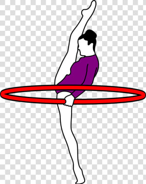 Gymnastics Rhythmic Hoop Icons   Beneficios De La Gimnasia Ritmica  HD Png Download