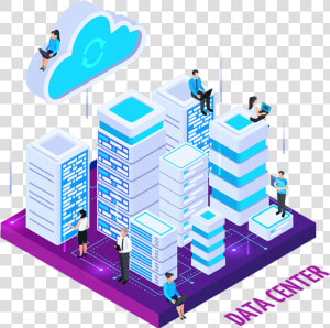 Ozcart Hosting Main Image Showing Servers And Staff   Data Center  HD Png Download